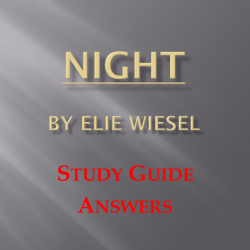 Questions about night by elie wiesel