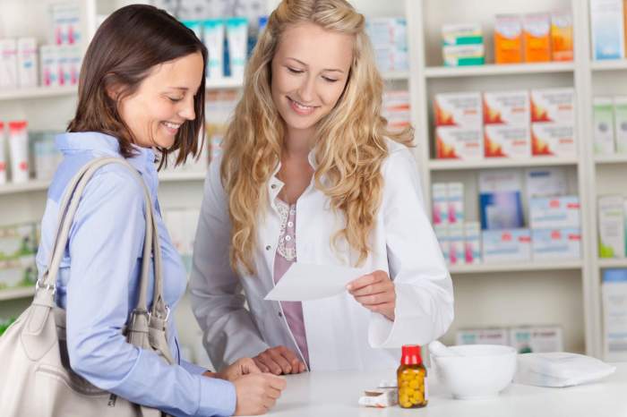 A person drops off a prescription for a beneficiary
