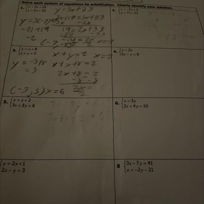 Unit 5 test systems of equations & inequalities answer key